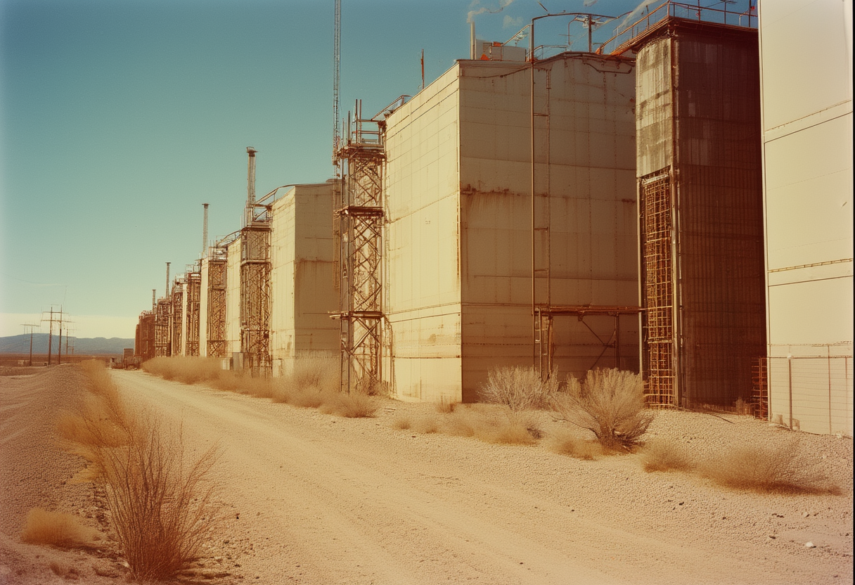 A utility-scale AI inference facility in New Mexico, 2031. The U.S. data-center buildout of the 2020s…