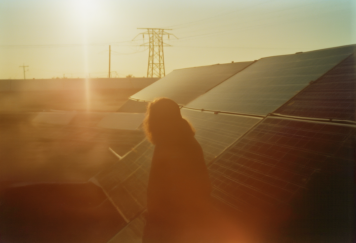A utility-scale solar array in California's Mojave Desert. By 2036, midday output across the state routinely…